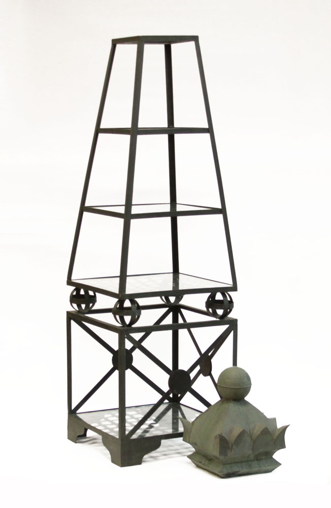 Devonshire Furniture Co. Painted Metal Graduated Tiered Etagere.
