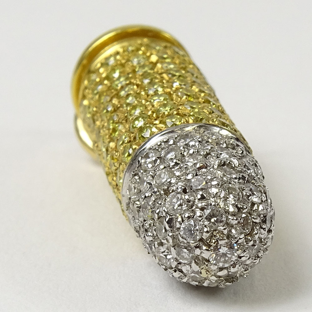 18 Karat Yellow Gold 9mm Bullet Accented Throughout with 3