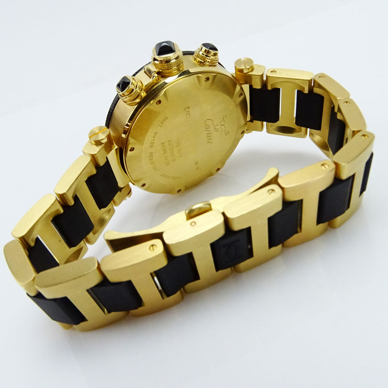 Men's Cartier 18 Karat Yellow Gold Pasha Seatimer Chronograph Watch with Calibre 8630 Automatic Self Winding Movement