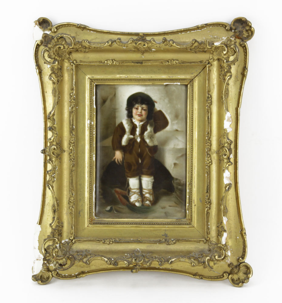 19th Century Continental Hand Painted Porcelain Plaque
