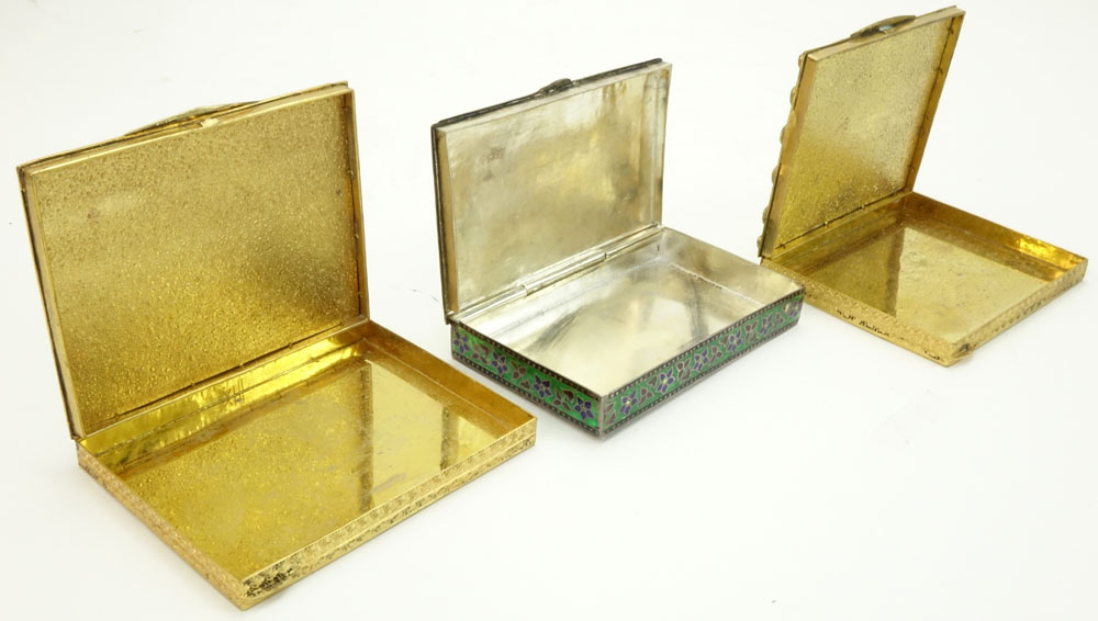 Grouping of three (3) Vintage or Antique Compacts