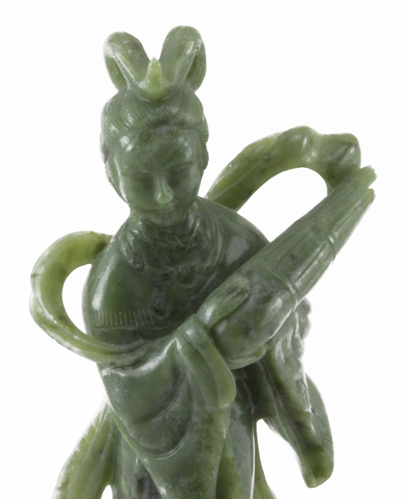 20th Century Chinese Carved Jade Guanyin Figurine
