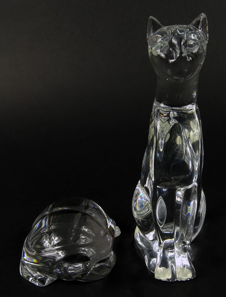 Lot of Two (2) Baccarat Crystal Figurines