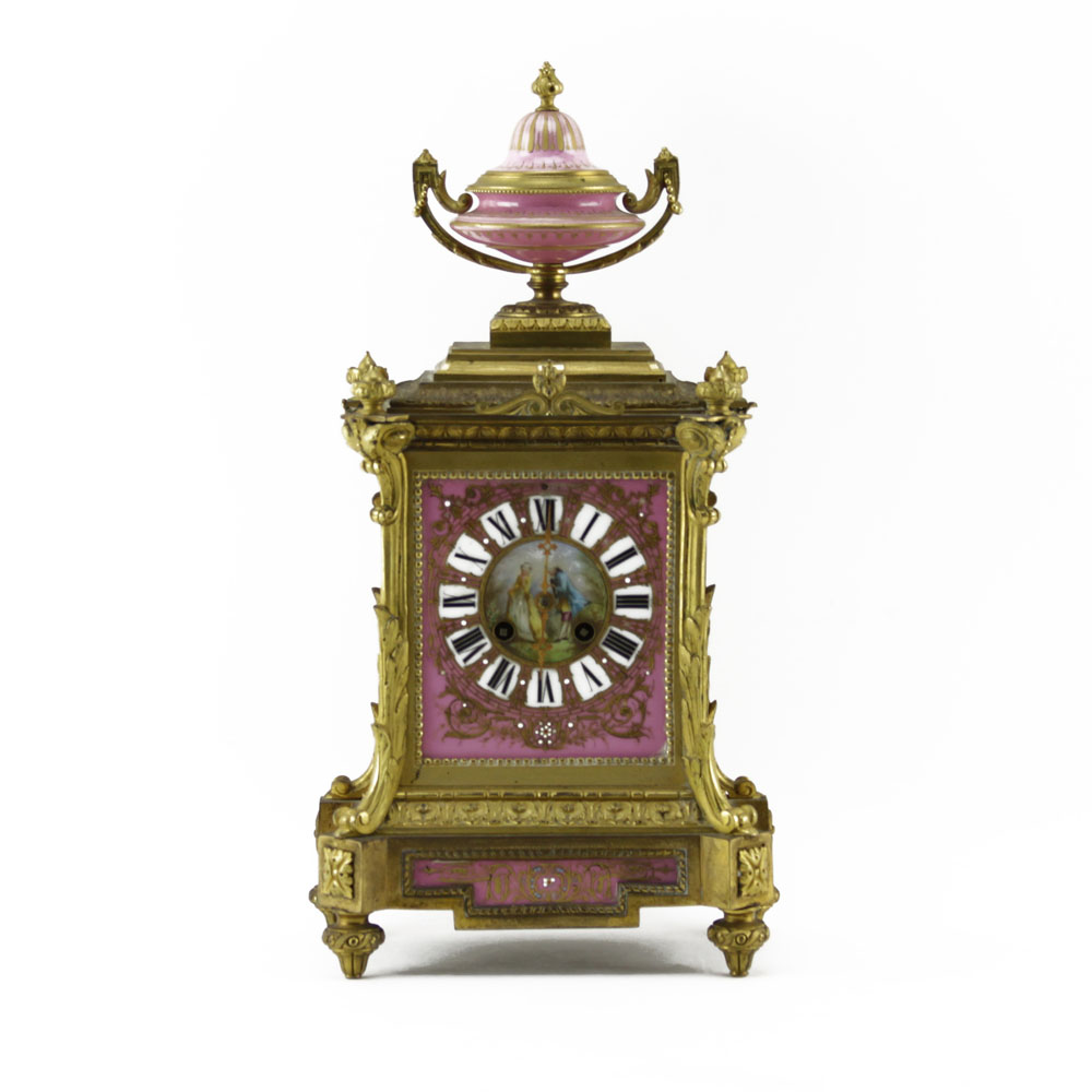 19th Century French Ormolu Dore Bronze Mantle Clock