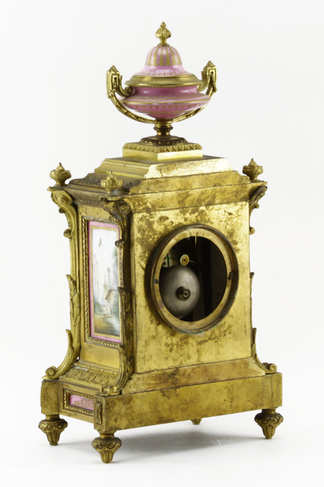 19th Century French Ormolu Dore Bronze Mantle Clock