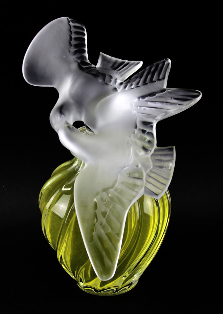 Lalique Clear and Frosted Crystal  "L'Air Du Temps" Factice