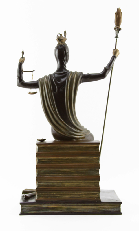 Erte Bronze Sculpture "Justice". Signed and numbered 113/500