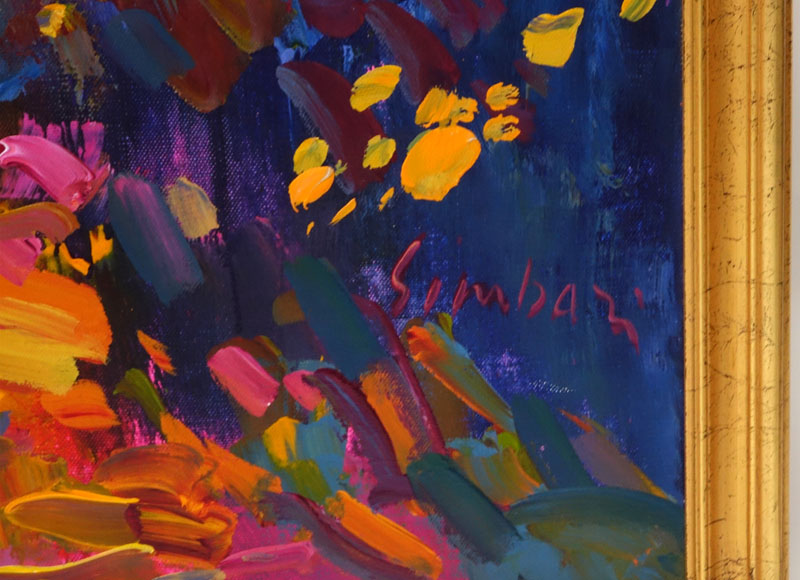 Nicola Simbari, Italian (1927-2012) Oil on canvas "Sonoran"