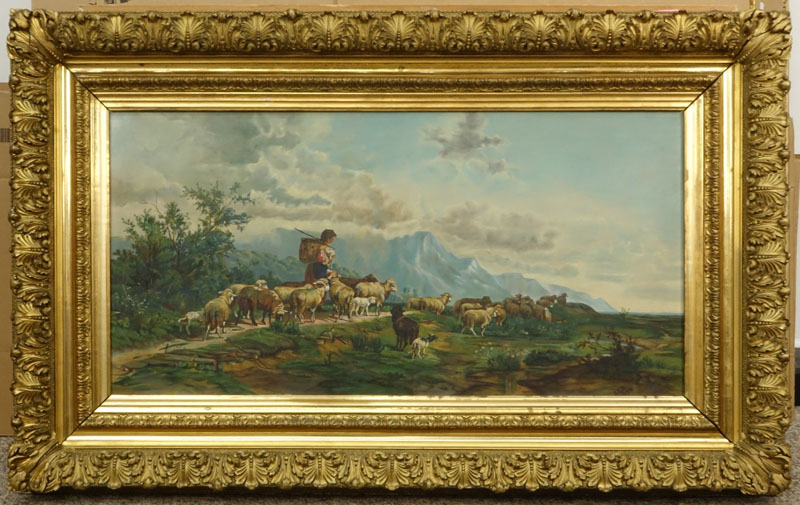 Late 19th Century Oil On Canvas "Tyrolean Shepard"