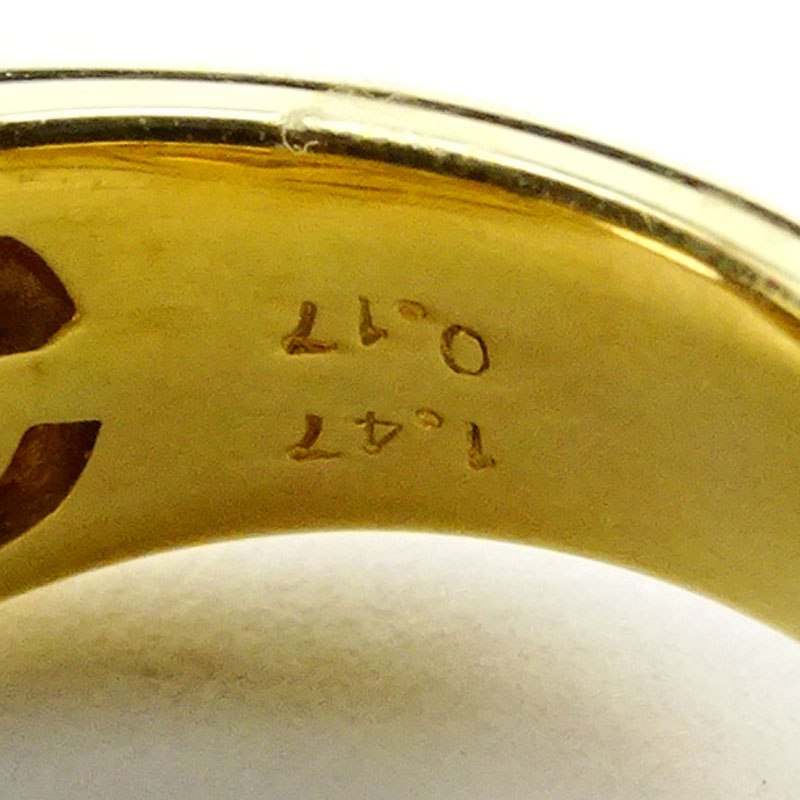12.97 Carat Rectangular Cut Natural Bi Color Quartz and 14 Karat Yellow Ring