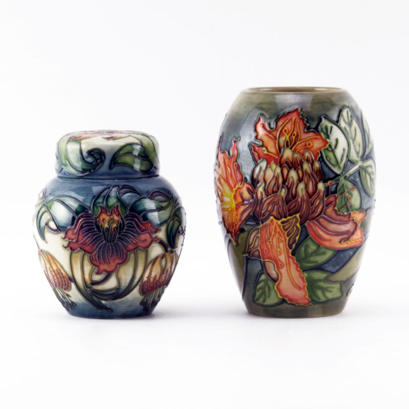 Grouping of Two (2) Moorcroft Pottery Vases