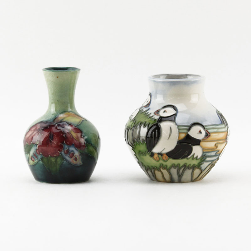 Grouping of Two (2) Moorcroft Pottery Vases