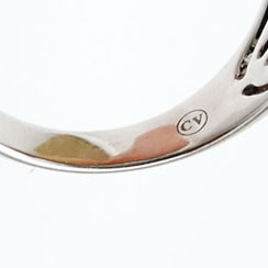Oval Cut Citrine, Round Cut Diamond, Resin and 14 Karat White Gold Ring