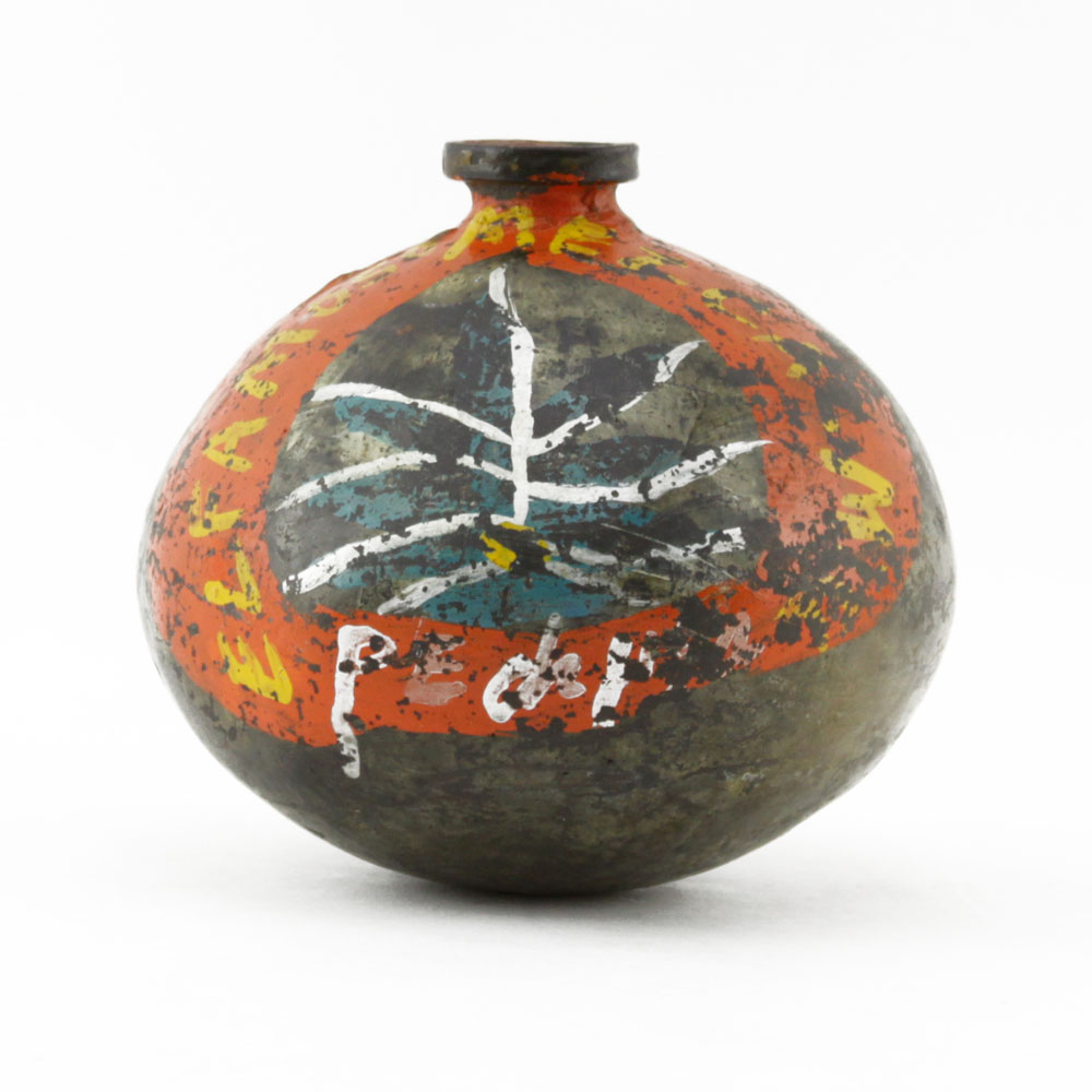 19/20th Century Mexican Barro Negro Mezcal Pottery Vase