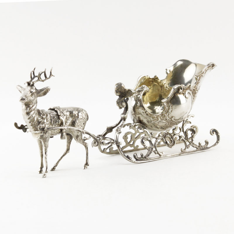 Continental 800 Silver Reindeer Sled/Gravy Boat