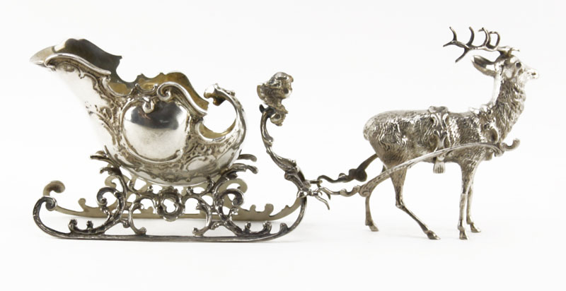 Continental 800 Silver Reindeer Sled/Gravy Boat
