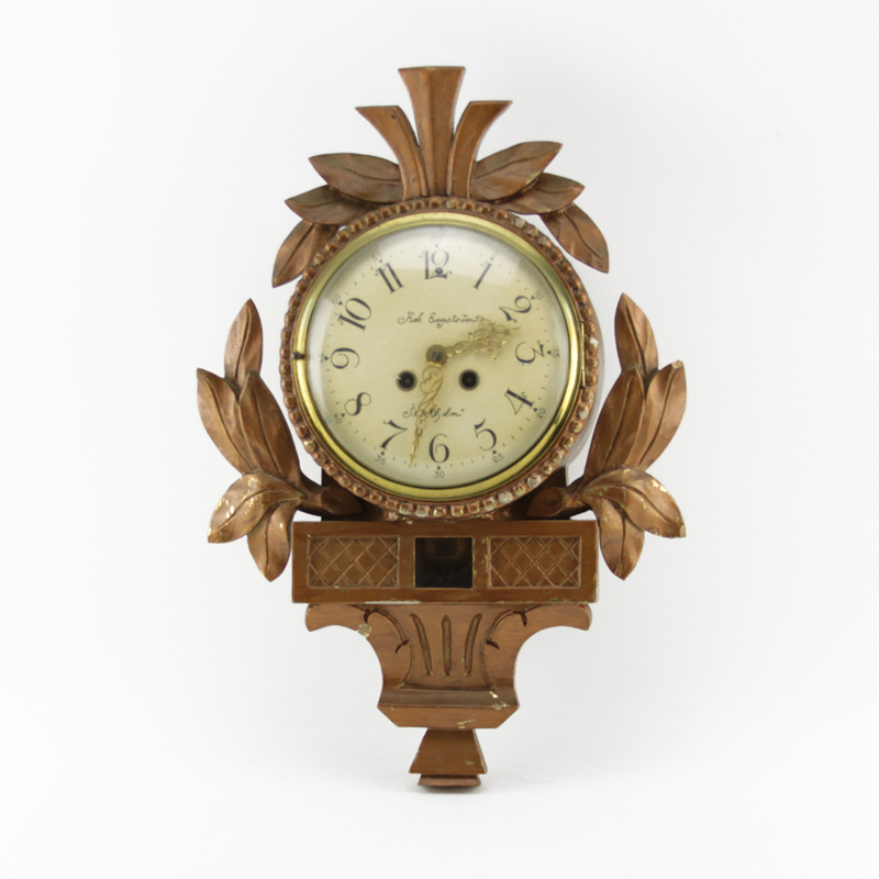 19/20th Century Rob Engstrom Swedish Giltwood Cartel Clock