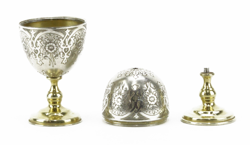 An 1886 Imperial Russian Silver Egg