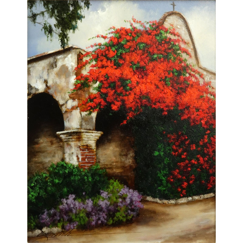 Cheryl English, American  (b.1945) Oil on canvas "Springtime Radiance" 