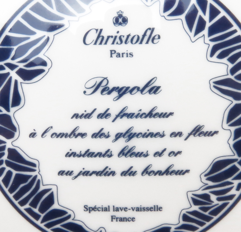 Seventy One (71) Piece Christofle "Pergola" Dinnerware Set