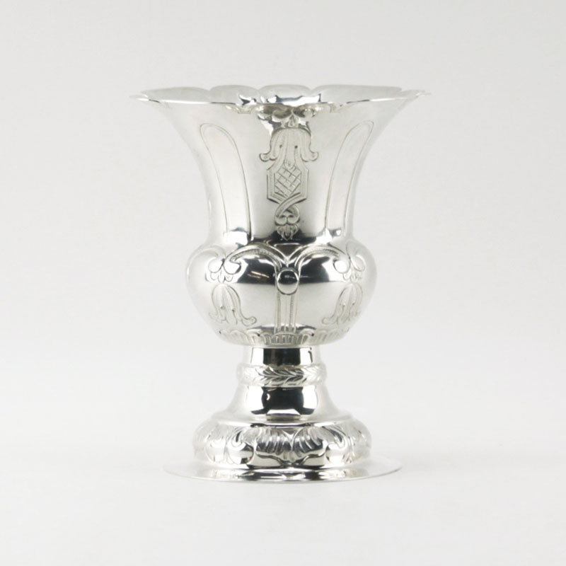Fine European 835 Silver Vase