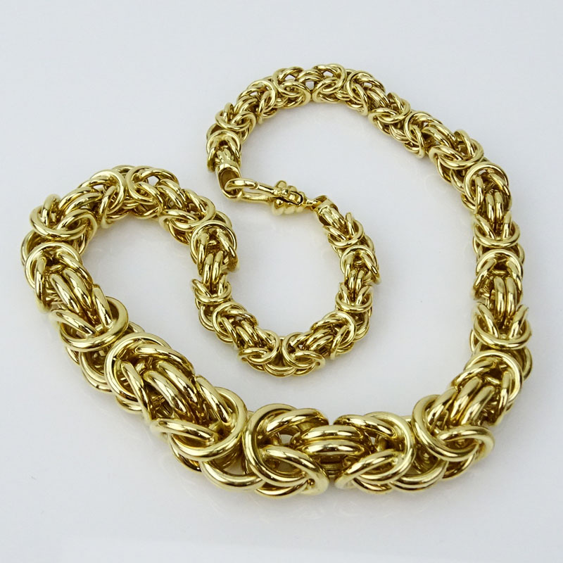 Contemporary 18 Karat Yellow Gold Rope Necklace