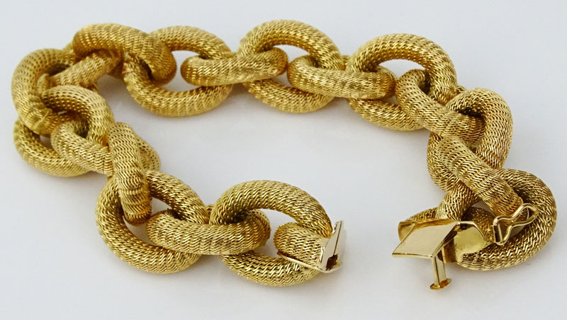 Circa 1970s 18 Karat Yellow Gold Mariner's Link Bracelet