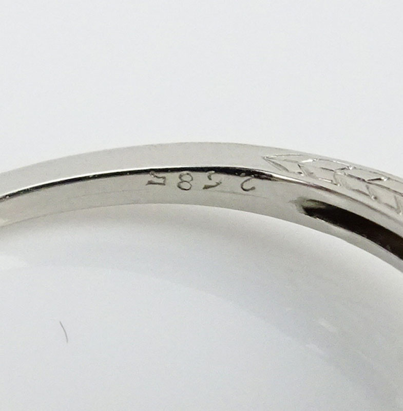 UGS Certified Art Deco 1.25 Carat Old European Cut Diamond and Platinum Engagement Ring