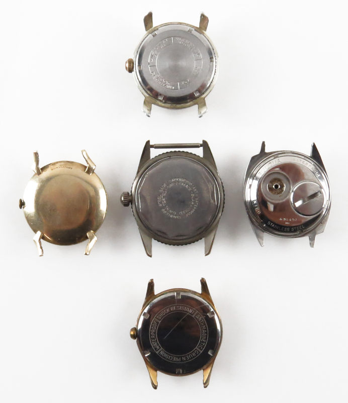 Grouping of Five (5) Vintage Timepieces