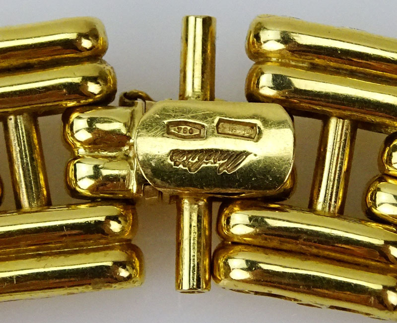 Circa 1960s Italian Giovanni Marchisio Heavy 18 Karat Yellow Gold Necklace