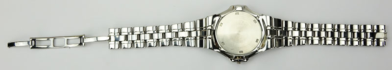 Man's Patek Philippe Sculpture White Dial 5091/1a-001 Rhodium Plated Stainless Steel Automatic Movement Bracelet Watch