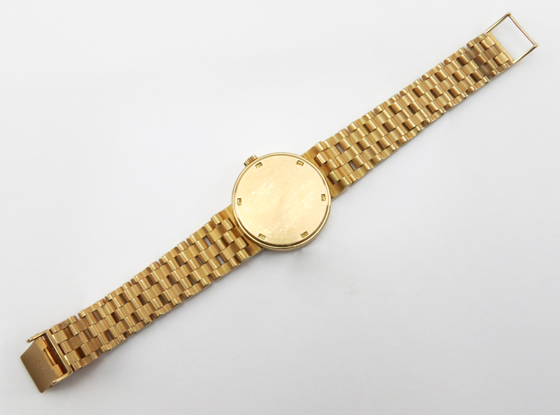 Man's Patek Philippe 18 Karat Yellow Gold Calatrava 3998/1 Automatic Movement Bracelet Watch