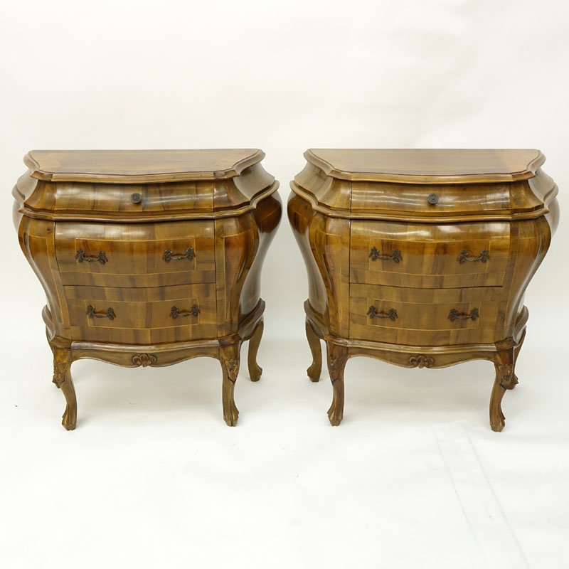 Pair of Mid-Century Italian Inlaid End Tables