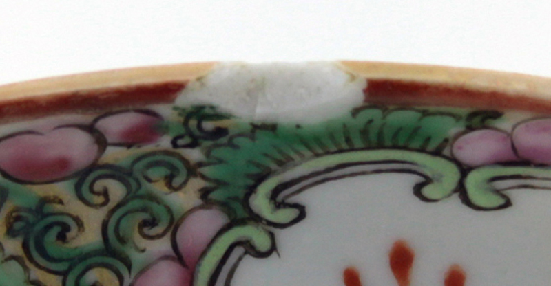Lot of Nine (9) Antique Chinese Rose Medallion Porcelain Plates