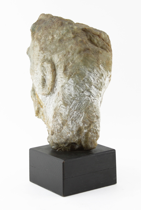 After: Chaim Gross, American (1904-1991) Carved Granite Bust on Wood Base
