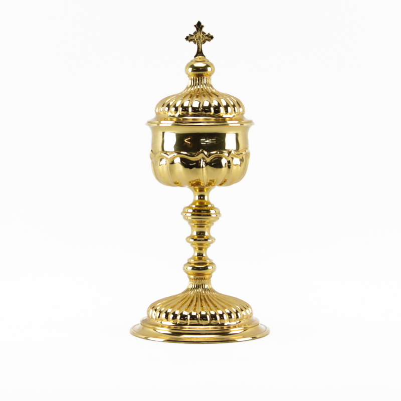 Gold Plated Religious Chalice With Lid