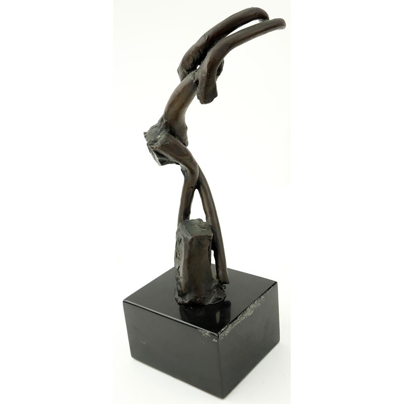 Reuben Nakian, American (1897-1986) Bronze Sculpture "Dancer" on black marble base