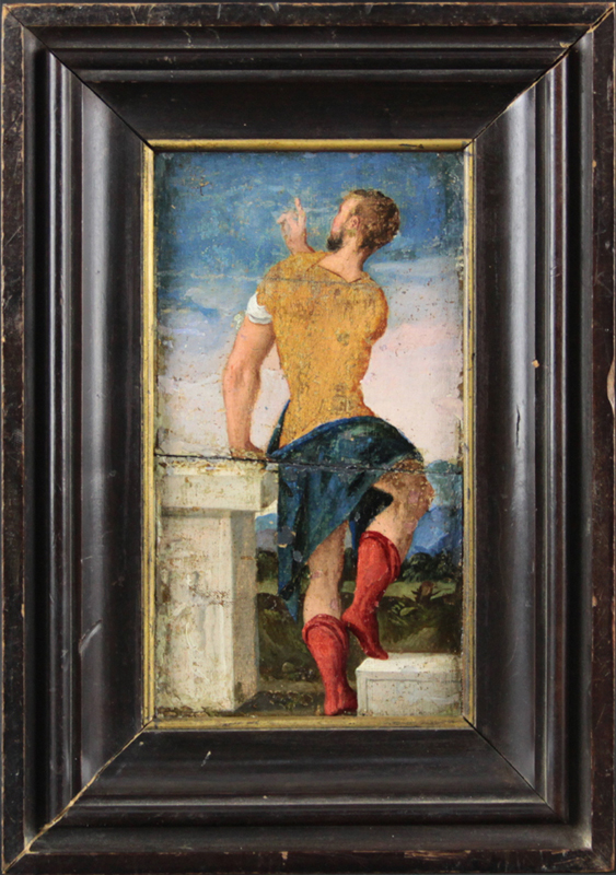 Attributed To: Bonifazio de Pitati, Italian  (1487-1553) Oil on Painting "Allegorical Figure, Virgo" Laid on Wood Panel