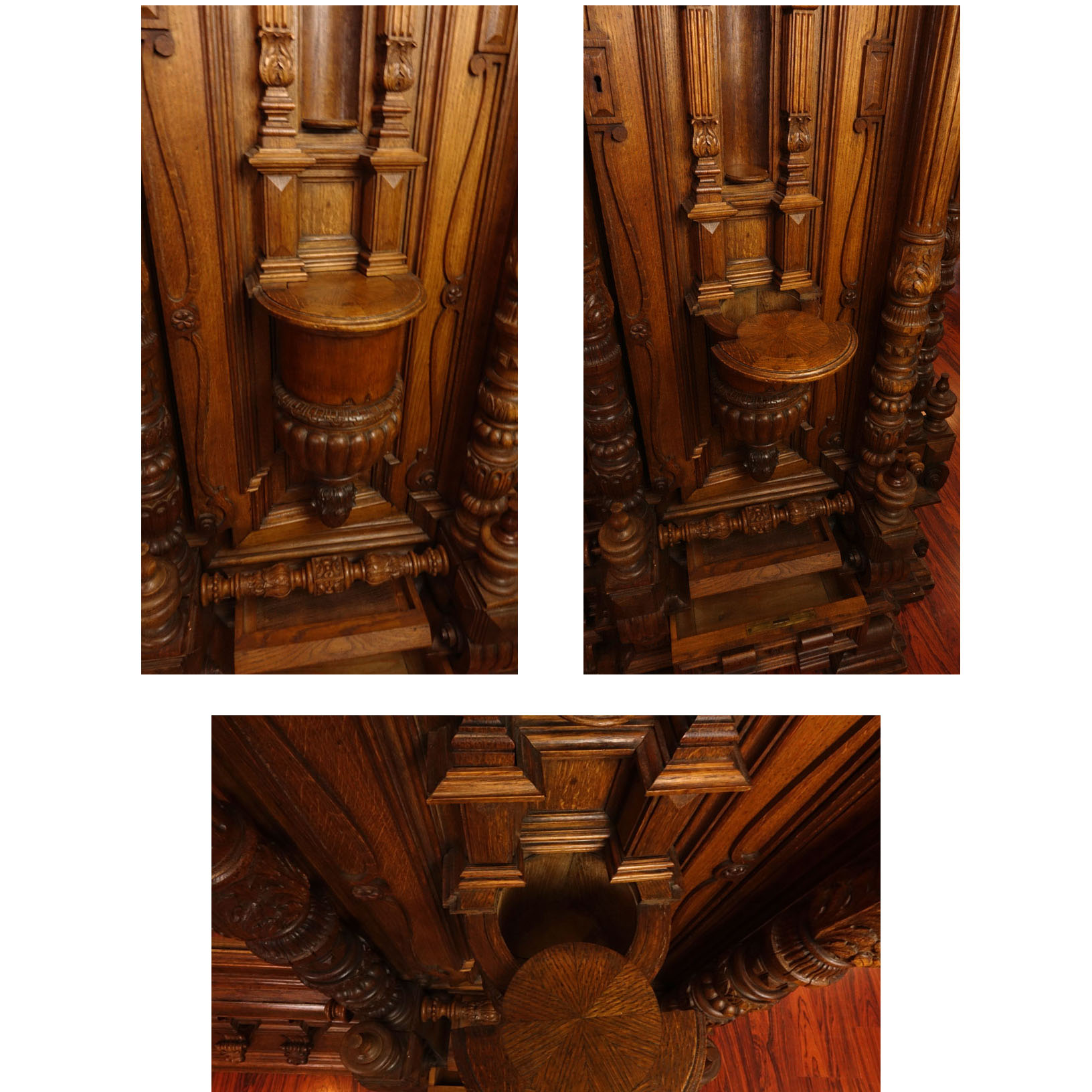 Extraordinary Russian 19th Century Palace Size  Renaissance style Carved Oak Armoire/Wardrobe