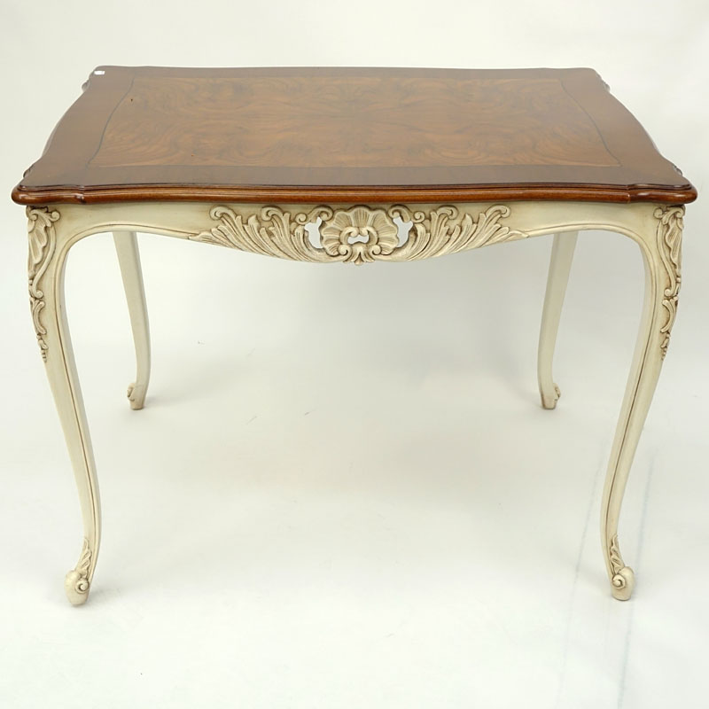Karges Furniture Co Louis XV Style Carved Wood Lamp Table