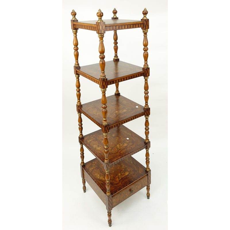 Vintage Italian Style Painted Etagere by Castilian Imports