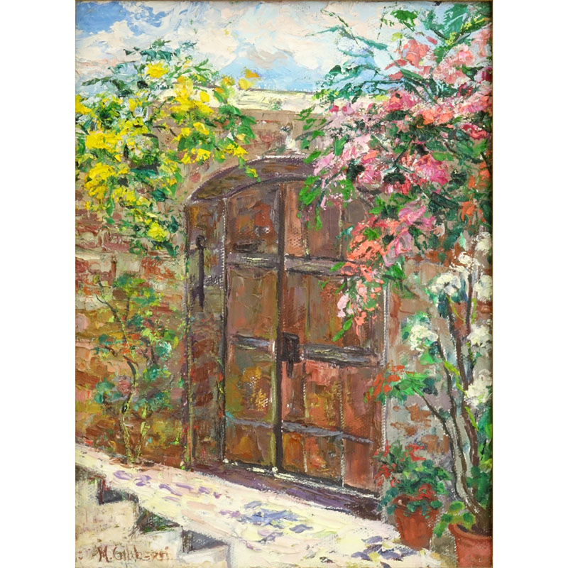 M. Giliberti (20th Century) Oil on Canvas "Distinctive Entrance" 