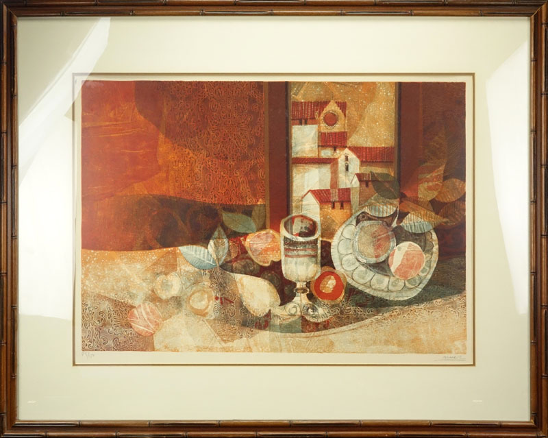 Alvar Sunol Munoz-Ramos, Spanish (b-1935) "Untitled" Lithograph Pencil Signed and Numbered 89/150