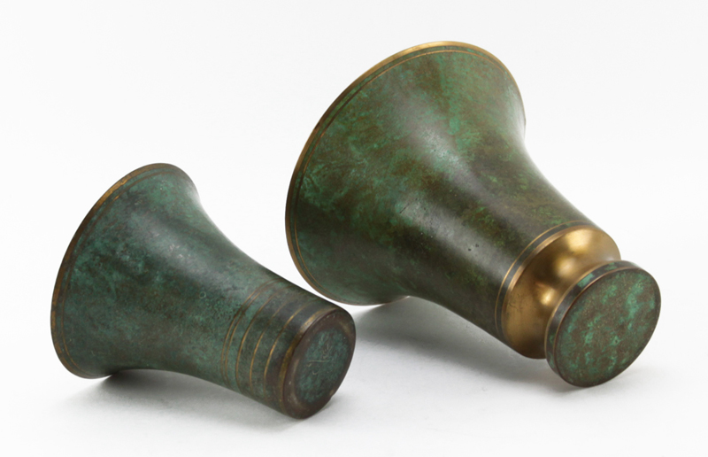 Two (2) Carl Sorensen Patinated Bronze Vases