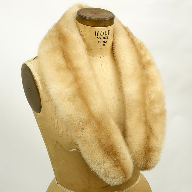 Grouping of Two (2) Mink Stole and Collar