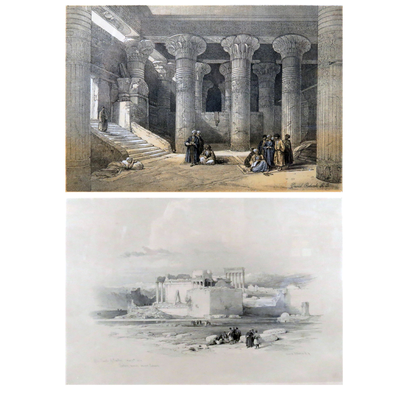 After: David Roberts, Scottish (1796-1864) Two (2) Lithographs Signed in the Plate