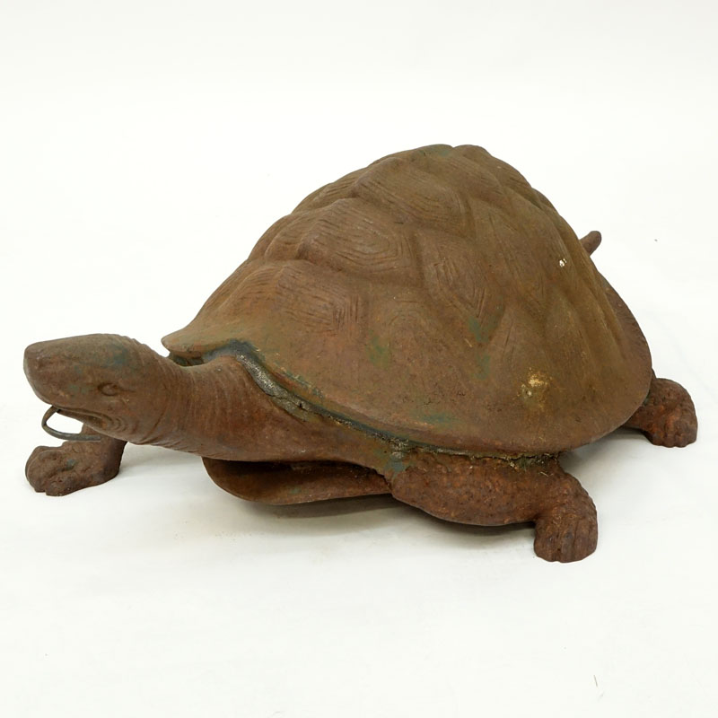 Vintage Cast Iron Tortoise Sculpture
