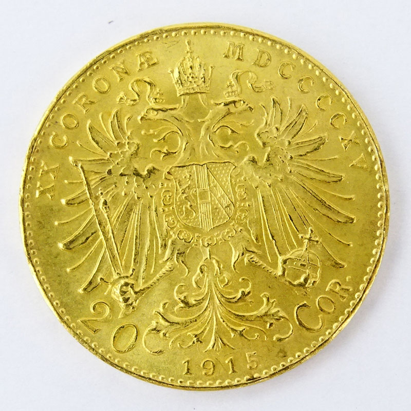 1915 Austrian 20 Corona Gold Coin