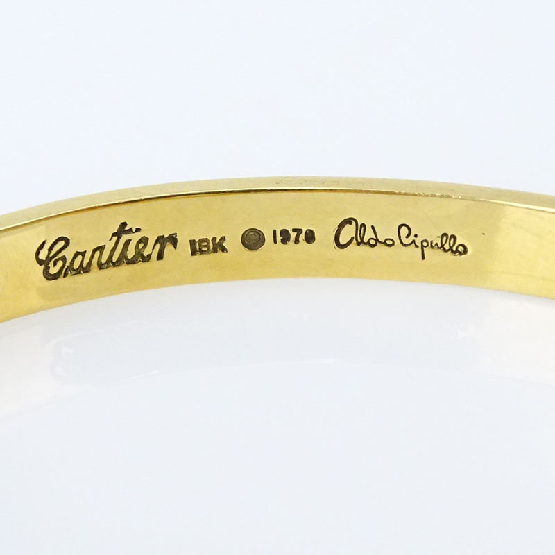 Aldo Cipullo for Cartier Circa 1970 18 Karat Yellow Gold Love Bracelet
