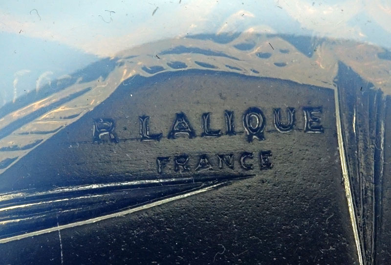 R. Lalique "Mont Dore" Opalescent Bowl. Molded signature